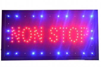 Reclama LED - NON STOP - de interior, 48 x 25 cm