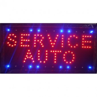 Reclama LED - SERVICE AUTO - de interior,  48 x 25 cm