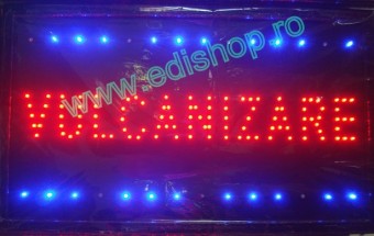 Reclama LED - VULCANIZARE - de interior, 55 x 33 cm