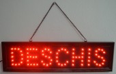 Reclama LED - DESCHIS - format redus, de interior, 48 x 15 cm
